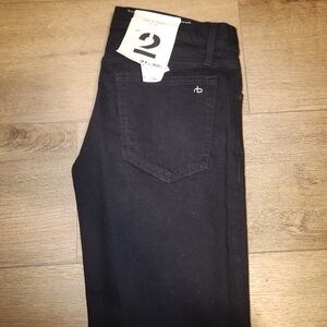 NWT Rag & Bone Fit 2 Authentic Stretch Jeans 31Wx32L Black Slim MSRP $195 Men's